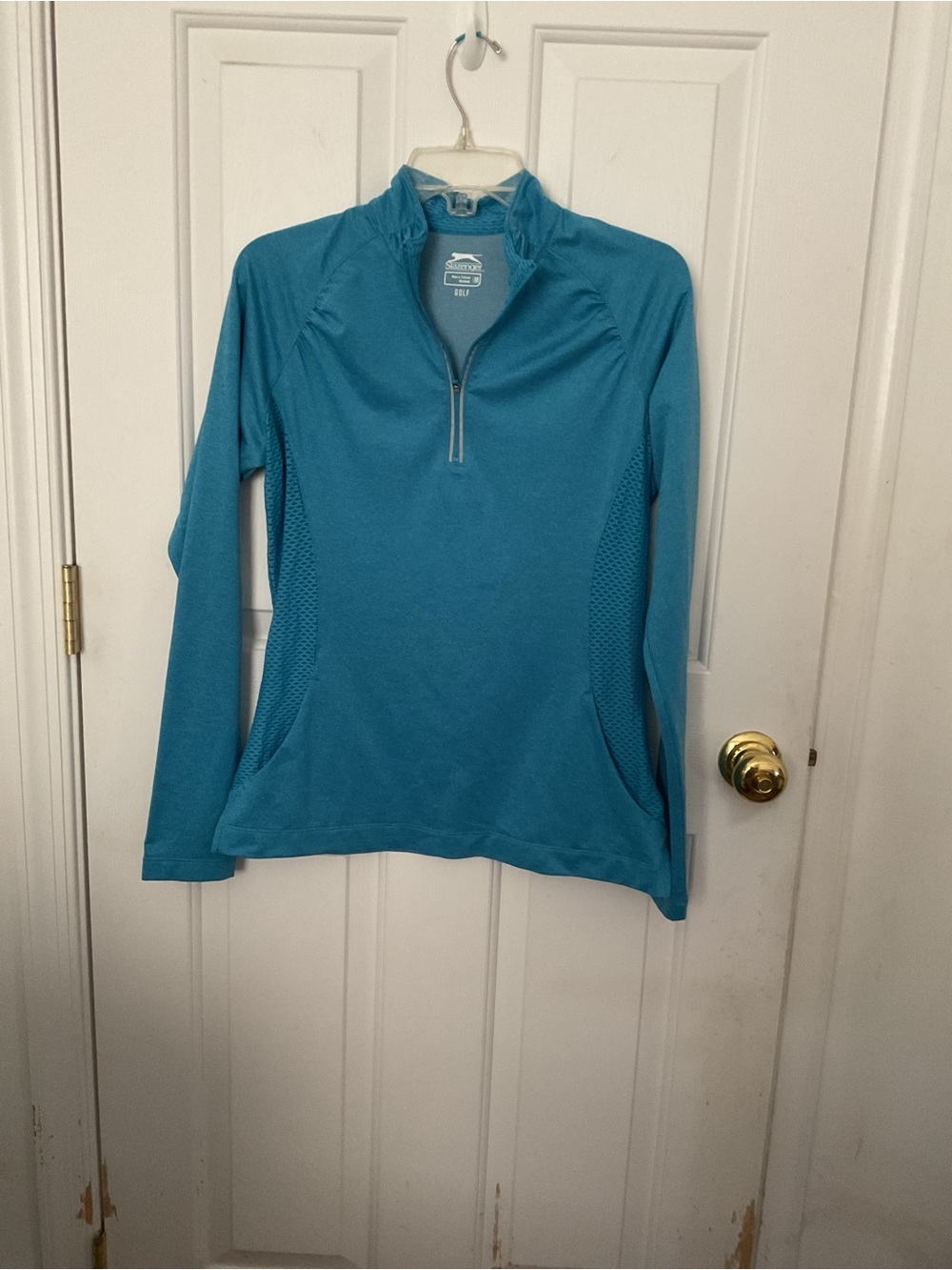 Slazenger Women's Teal Half-Zip Performance Pullover